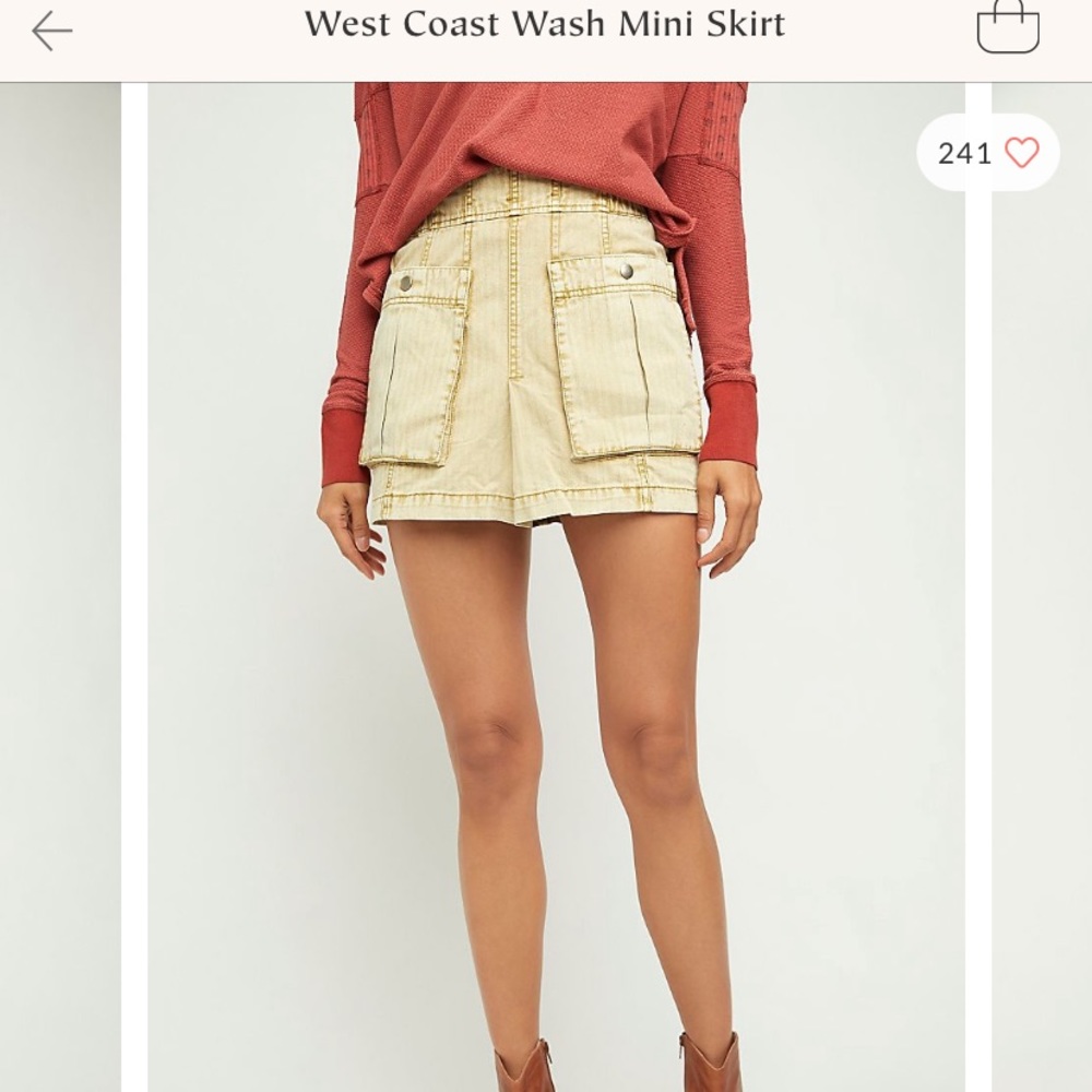 free people west coast wash mini skirt